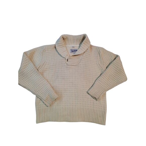 Vintage Schott Bros Chunky Men's‎ size XL Grandpa Fisherman Wool Shawl Sweater